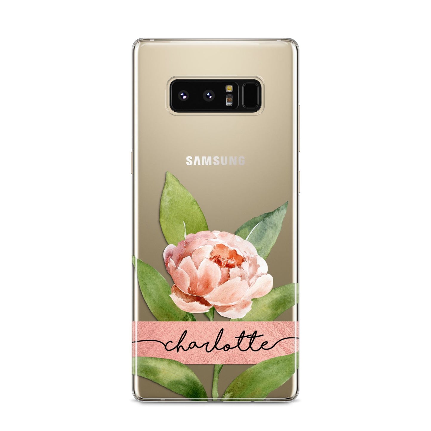 Personalised Pink Peony Samsung Galaxy S8 Case
