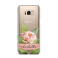 Personalised Pink Peony Samsung Galaxy S8 Plus Case