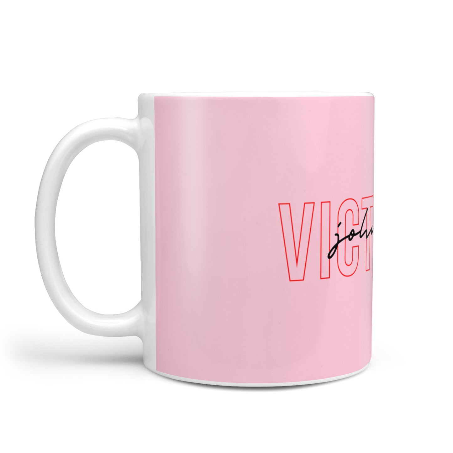 Personalised Pink Red Names 10oz Mug Alternative Image 1