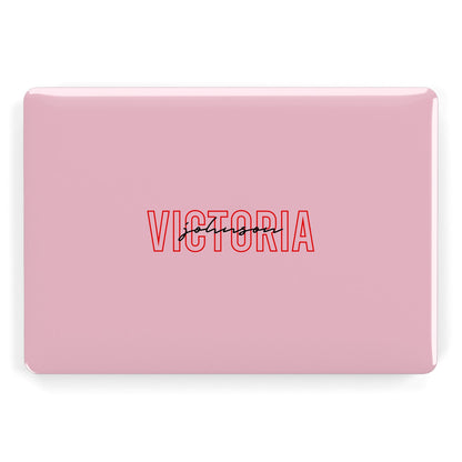 Personalised Pink Red Names Apple MacBook Case