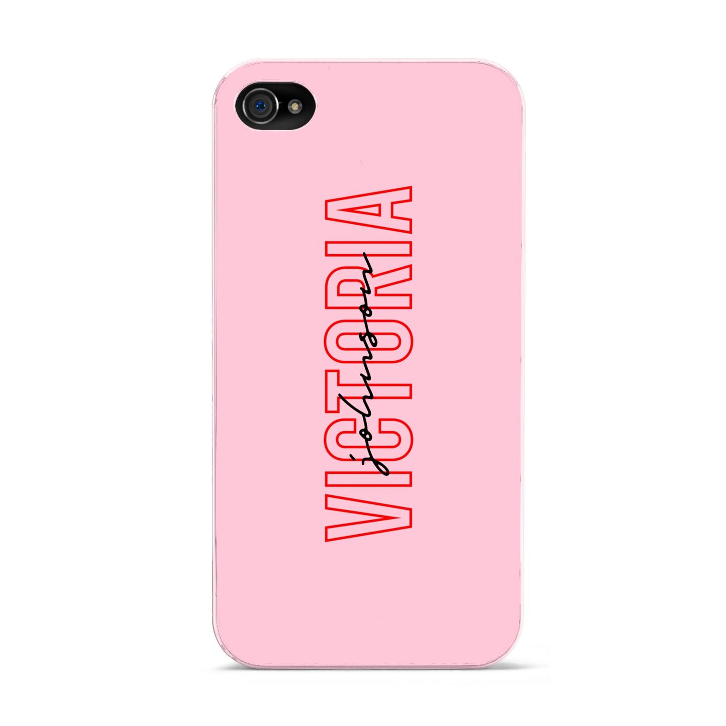 Personalised Pink Red Names Apple iPhone 4s Case