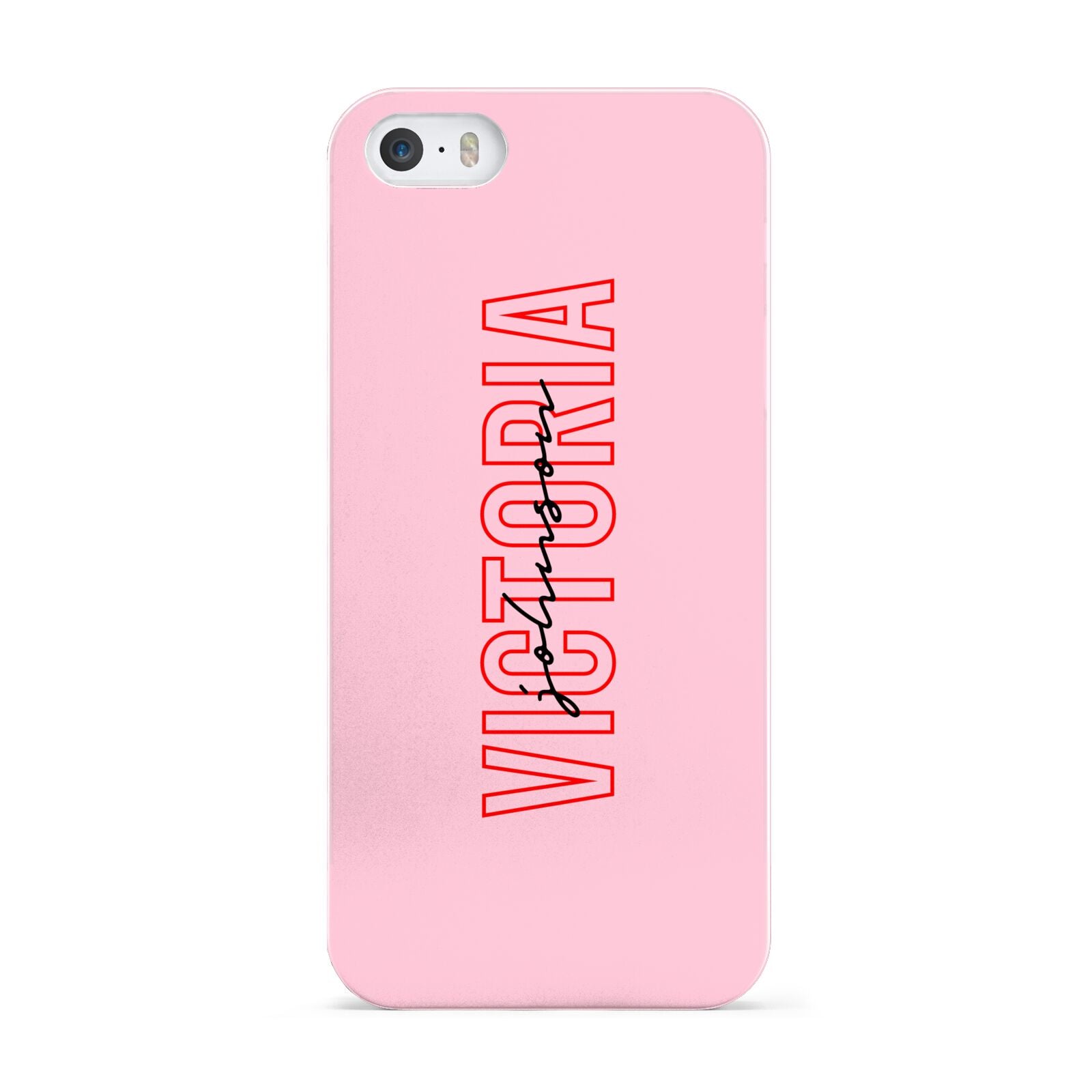 Personalised Pink Red Names Apple iPhone 5 Case