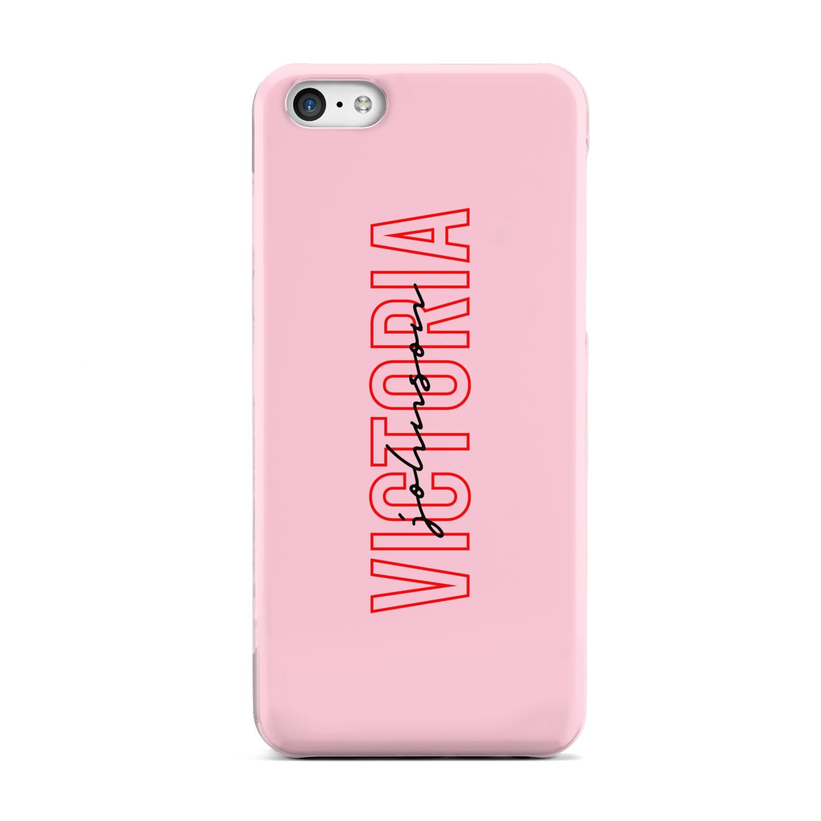 Personalised Pink Red Names Apple iPhone 5c Case
