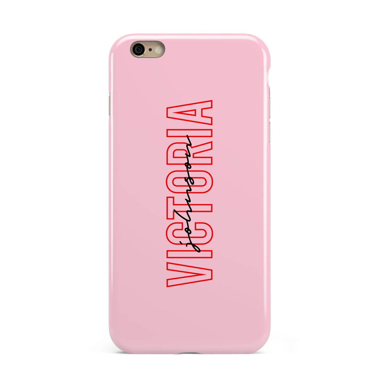 Personalised Pink Red Names Apple iPhone 6 Plus 3D Tough Case