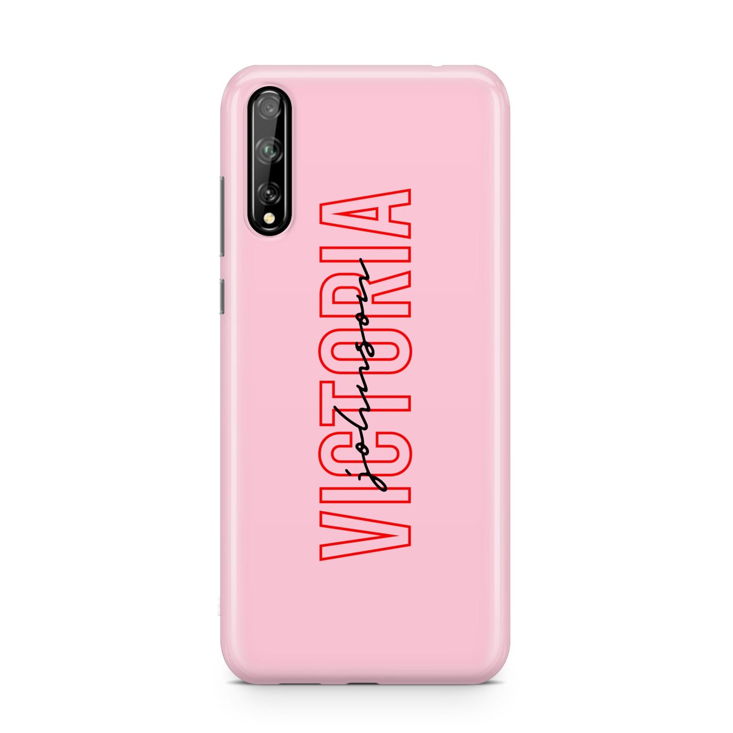 Personalised Pink Red Names Huawei Enjoy 10s Phone Case