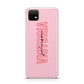Personalised Pink Red Names Huawei Enjoy 20 Phone Case