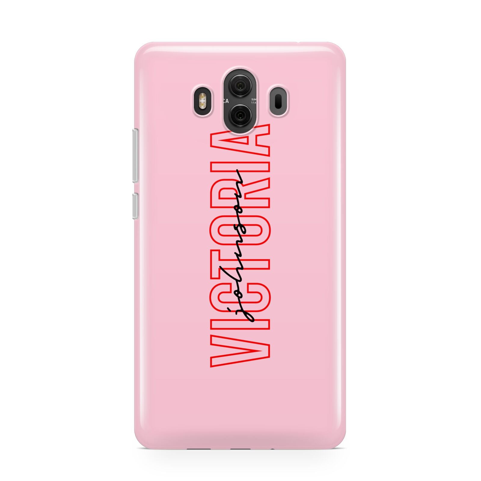 Personalised Pink Red Names Huawei Mate 10 Protective Phone Case
