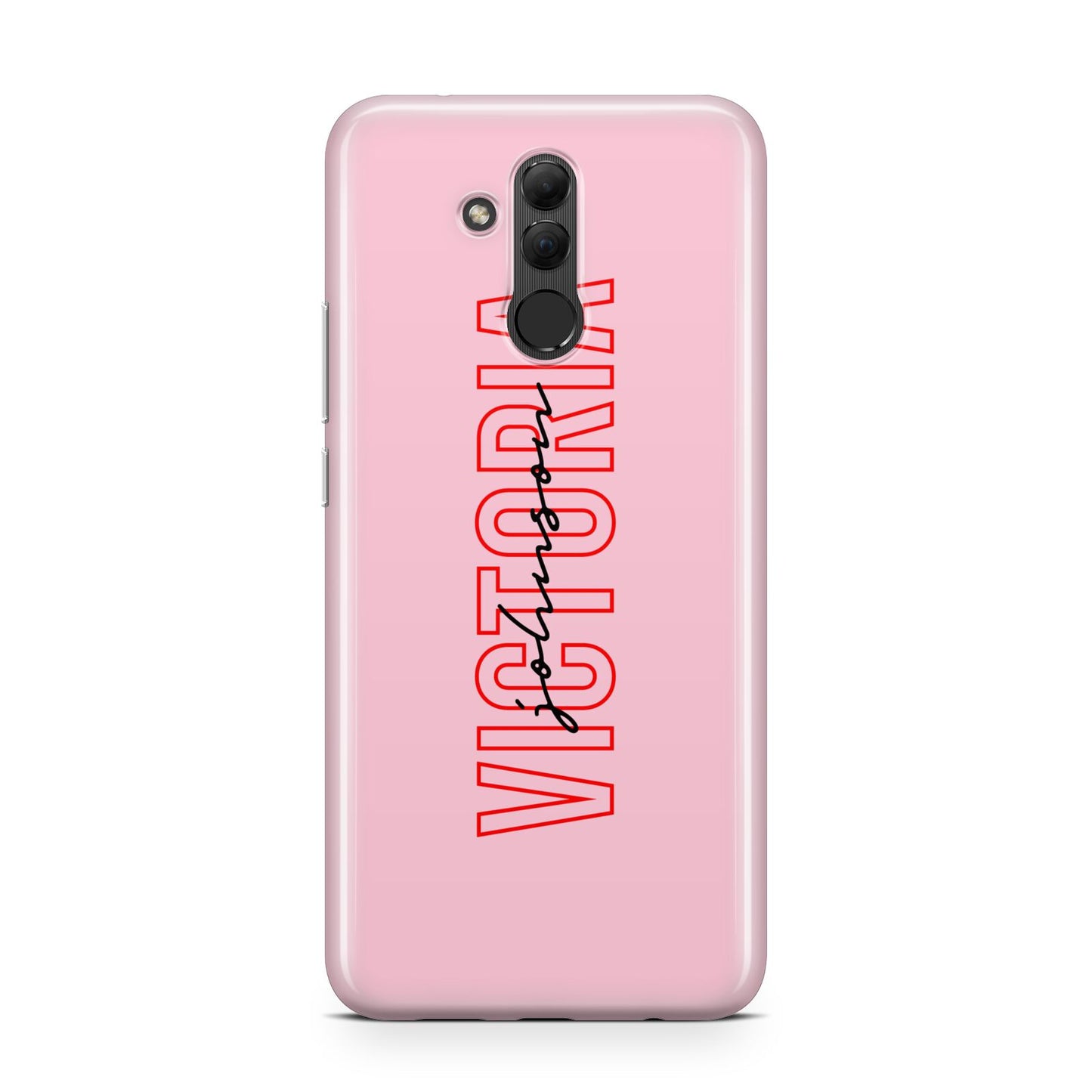 Personalised Pink Red Names Huawei Mate 20 Lite