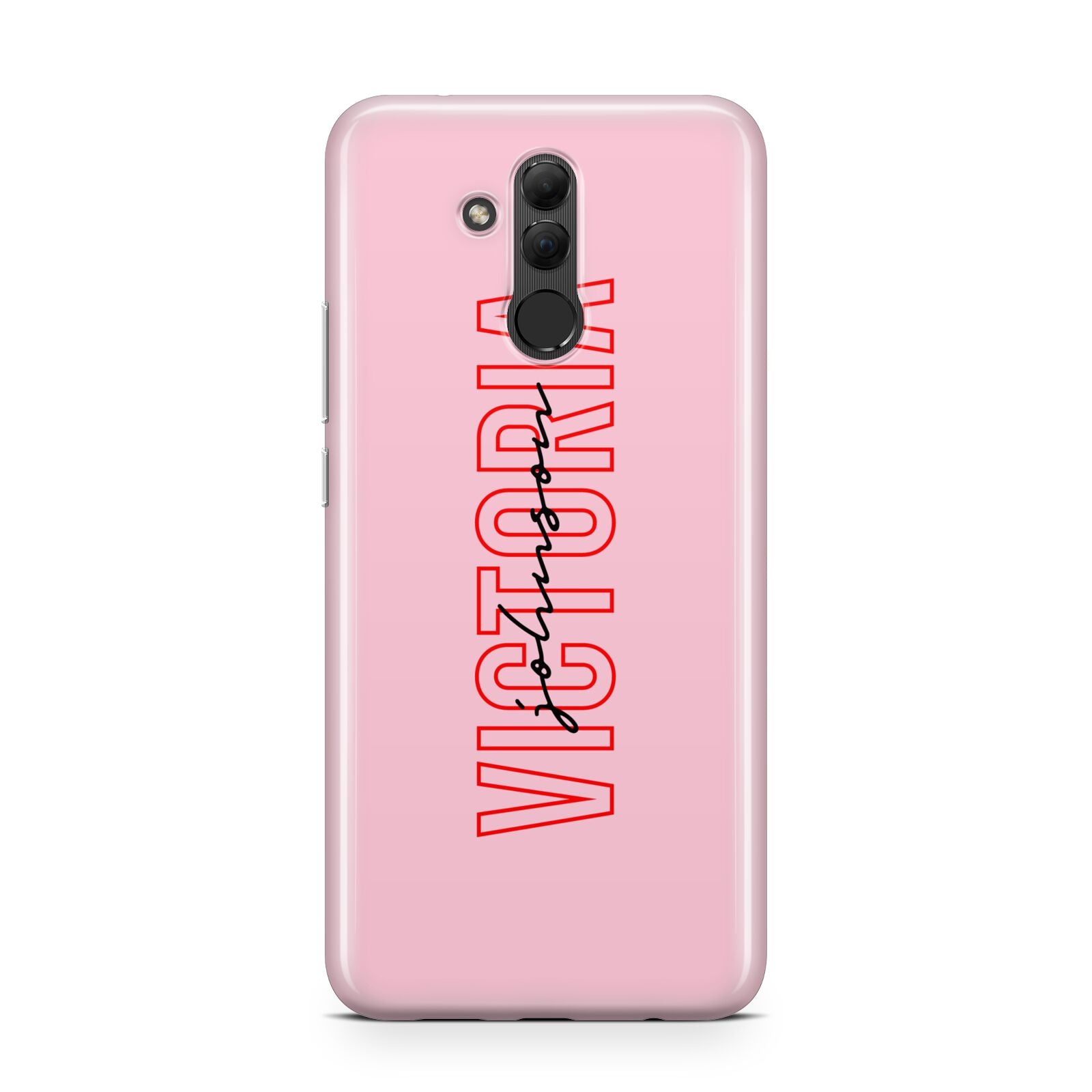 Personalised Pink Red Names Huawei Mate 20 Lite