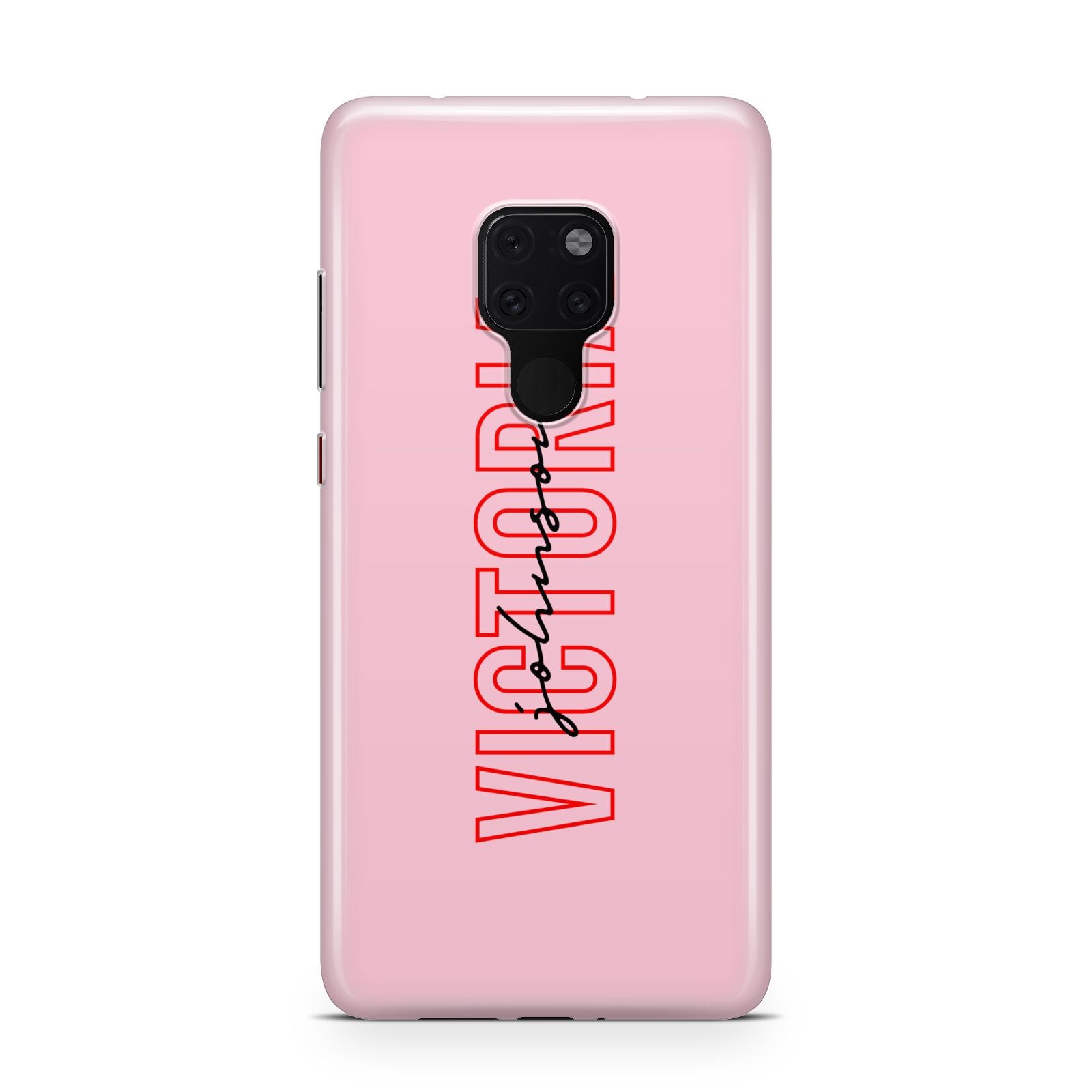Personalised Pink Red Names Huawei Mate 20 Phone Case