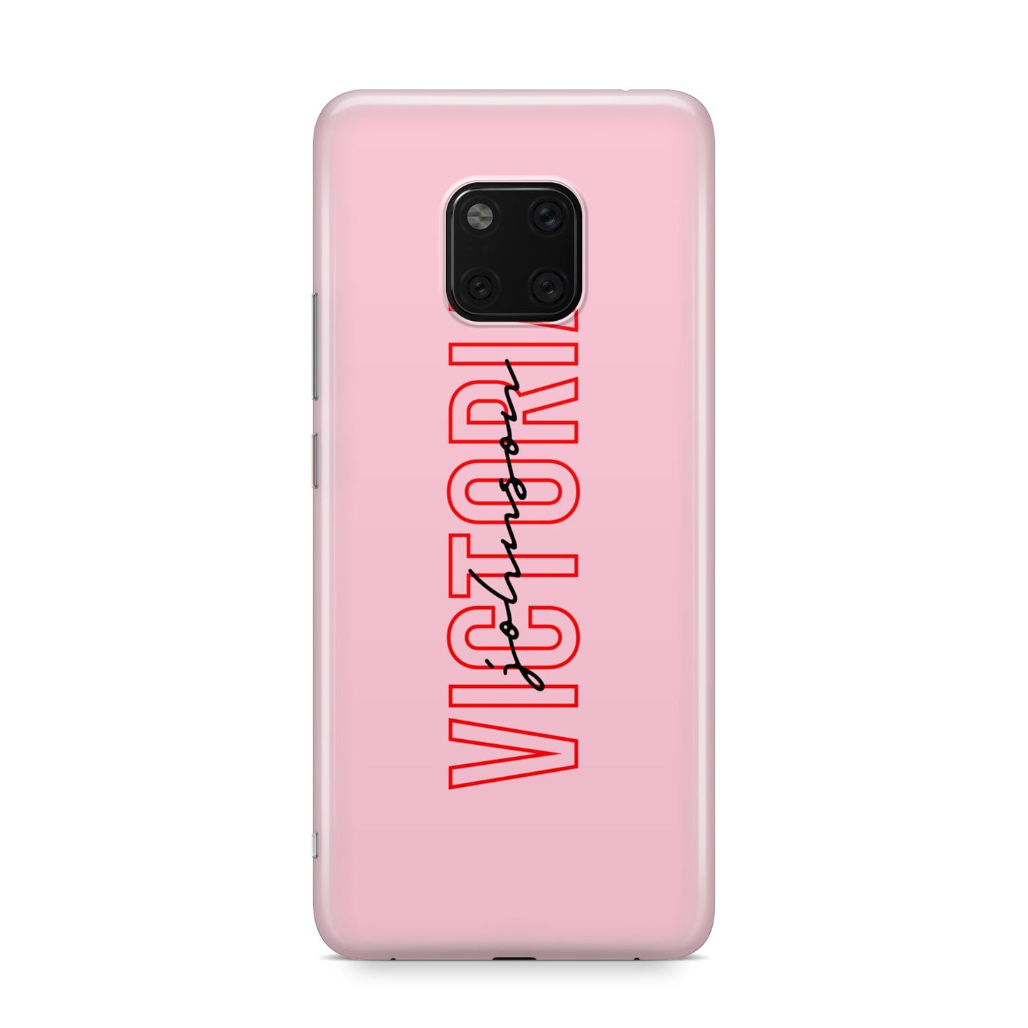 Personalised Pink Red Names Huawei Mate 20 Pro Phone Case