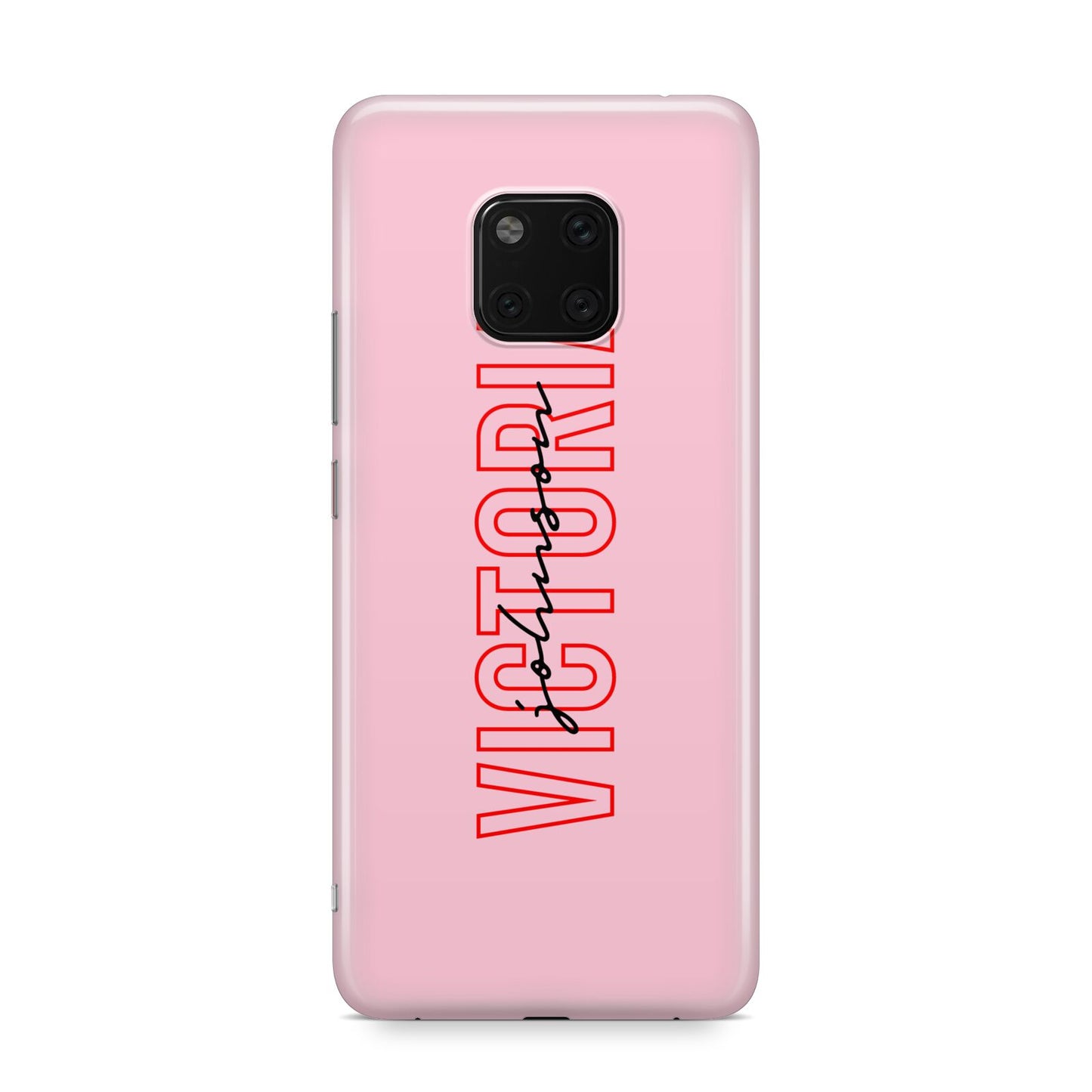 Personalised Pink Red Names Huawei Mate 20 Pro Phone Case