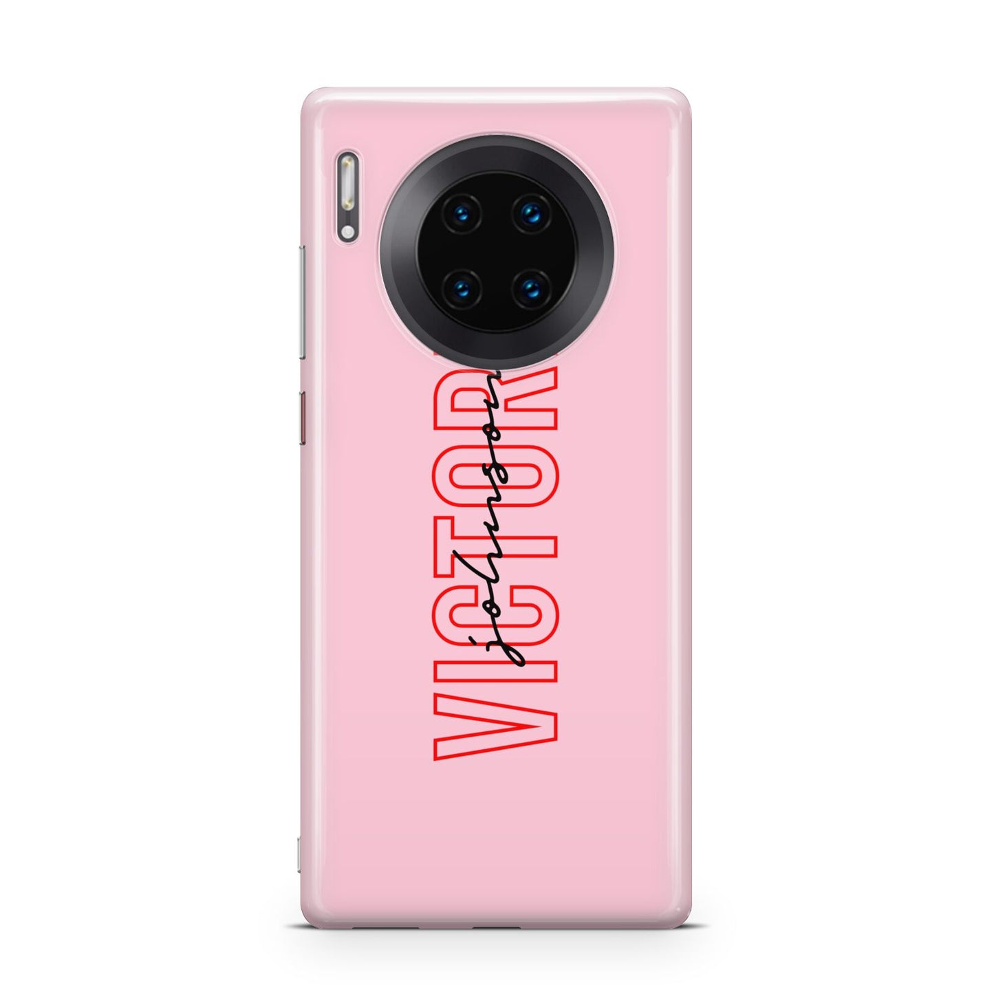 Personalised Pink Red Names Huawei Mate 30 Pro Phone Case