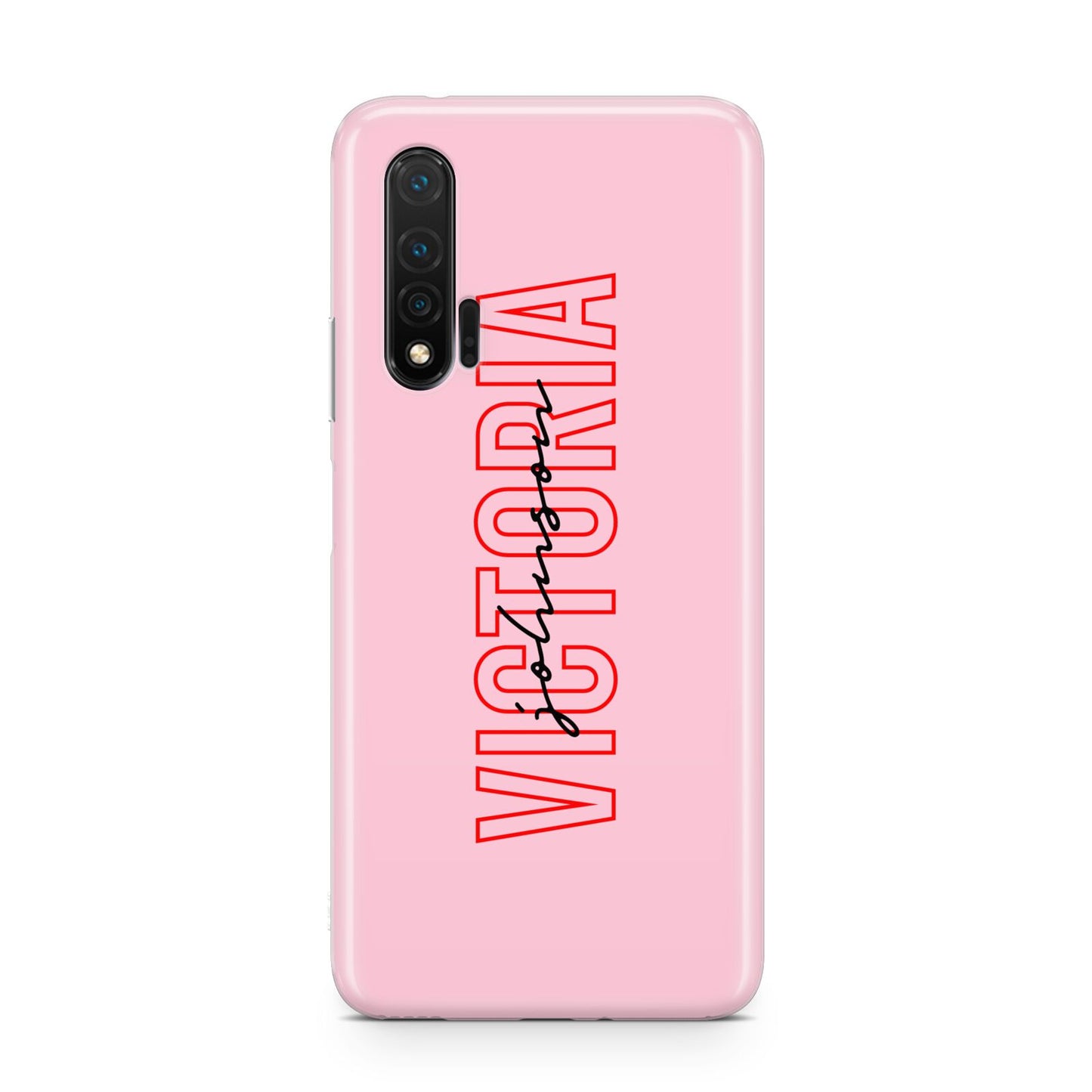 Personalised Pink Red Names Huawei Nova 6 Phone Case