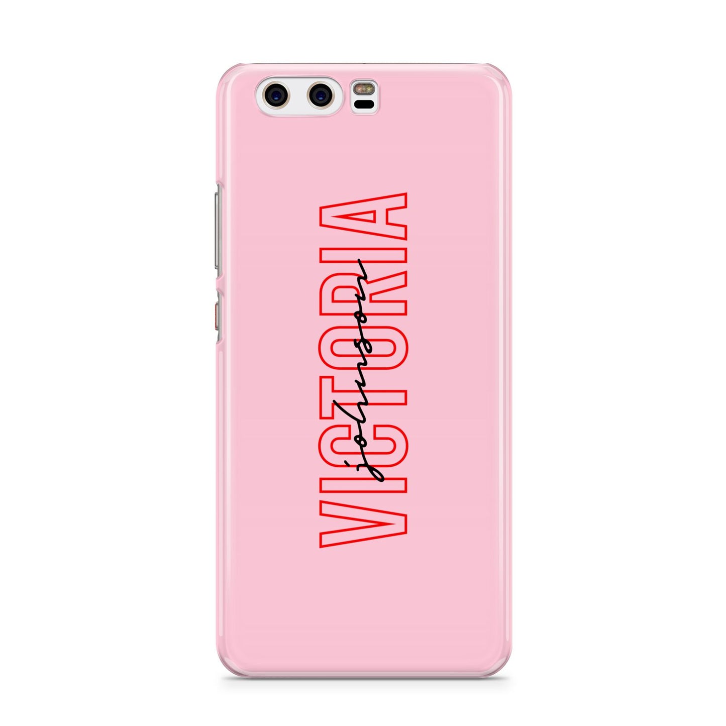 Personalised Pink Red Names Huawei P10 Phone Case