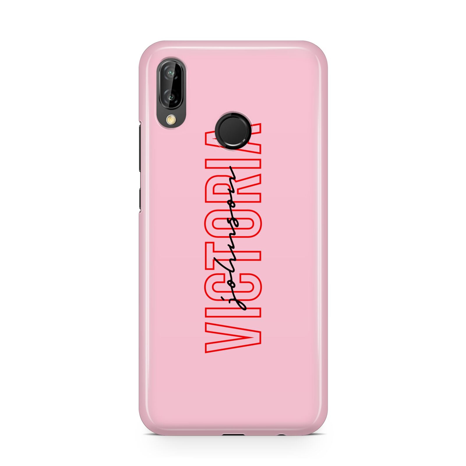 Personalised Pink Red Names Huawei P20 Lite Phone Case
