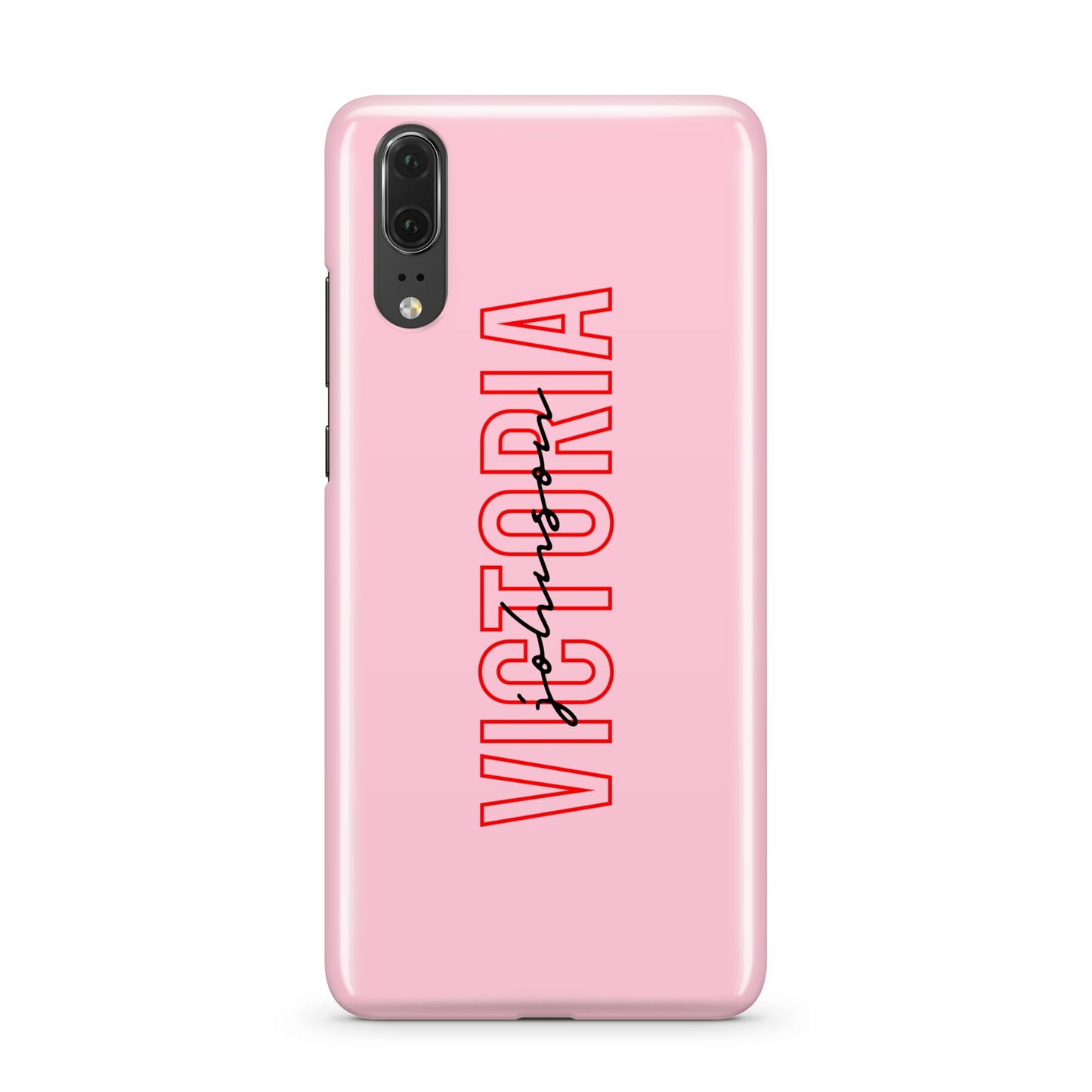 Personalised Pink Red Names Huawei P20 Phone Case