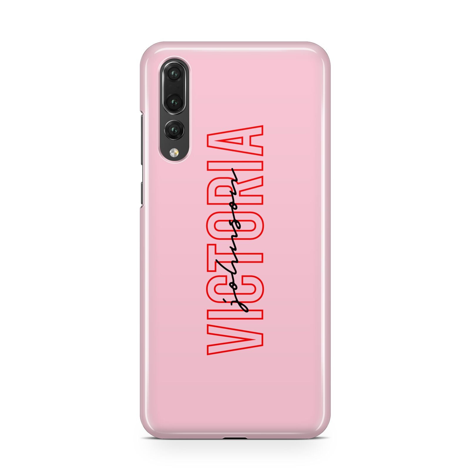 Personalised Pink Red Names Huawei P20 Pro Phone Case