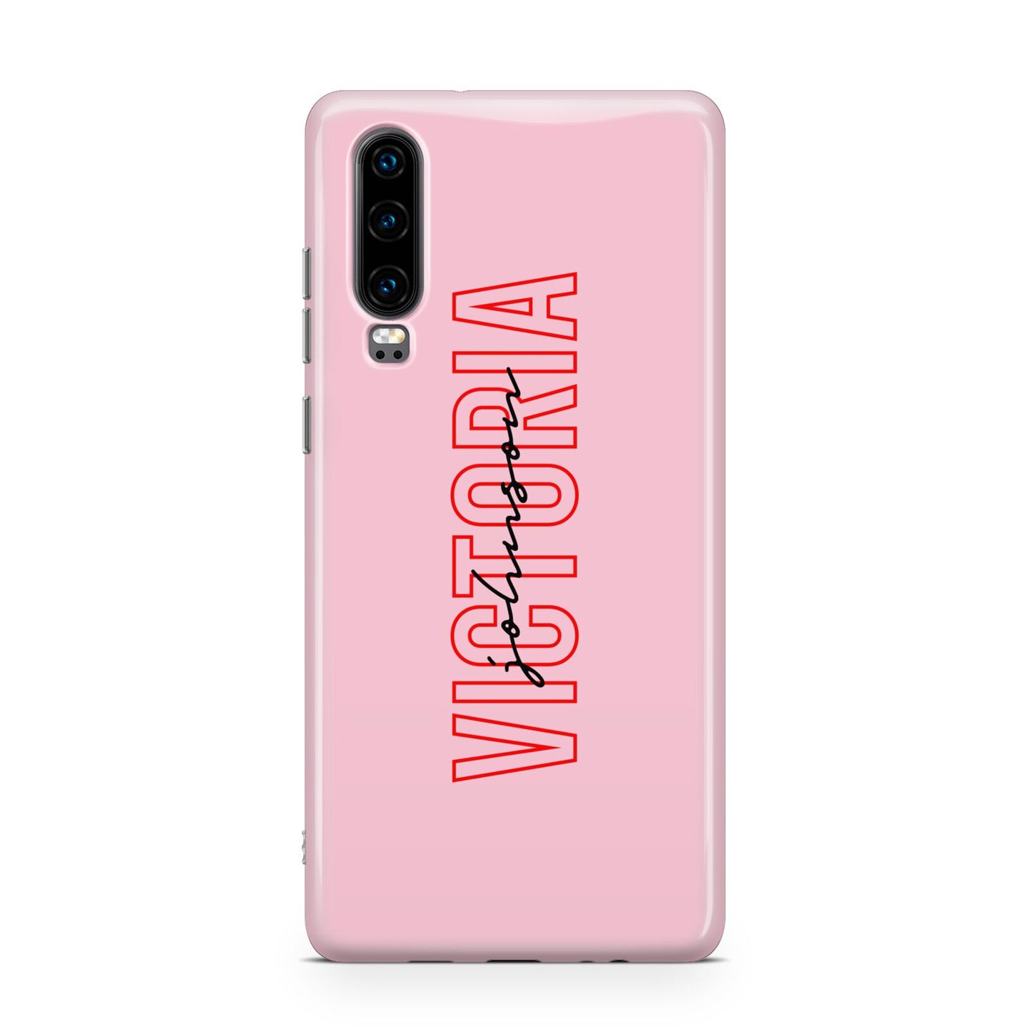 Personalised Pink Red Names Huawei P30 Phone Case