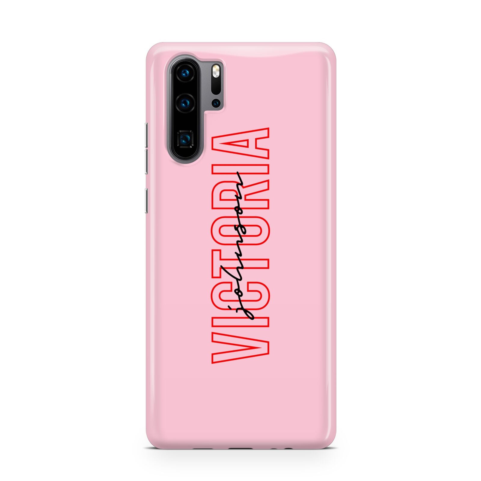 Personalised Pink Red Names Huawei P30 Pro Phone Case