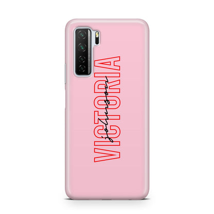 Personalised Pink Red Names Huawei P40 Lite 5G Phone Case