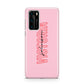 Personalised Pink Red Names Huawei P40 Phone Case