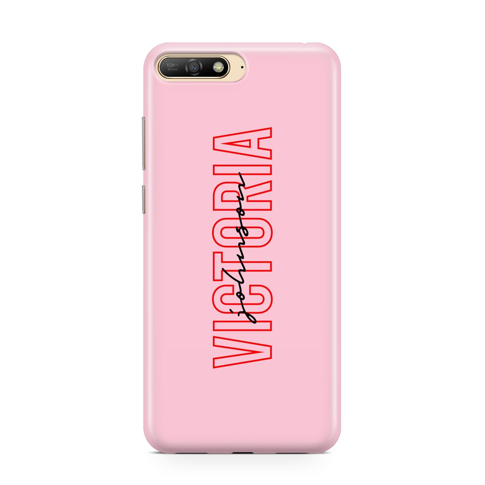 Personalised Pink Red Names Huawei Y6 2018