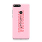 Personalised Pink Red Names Huawei Y7 2018