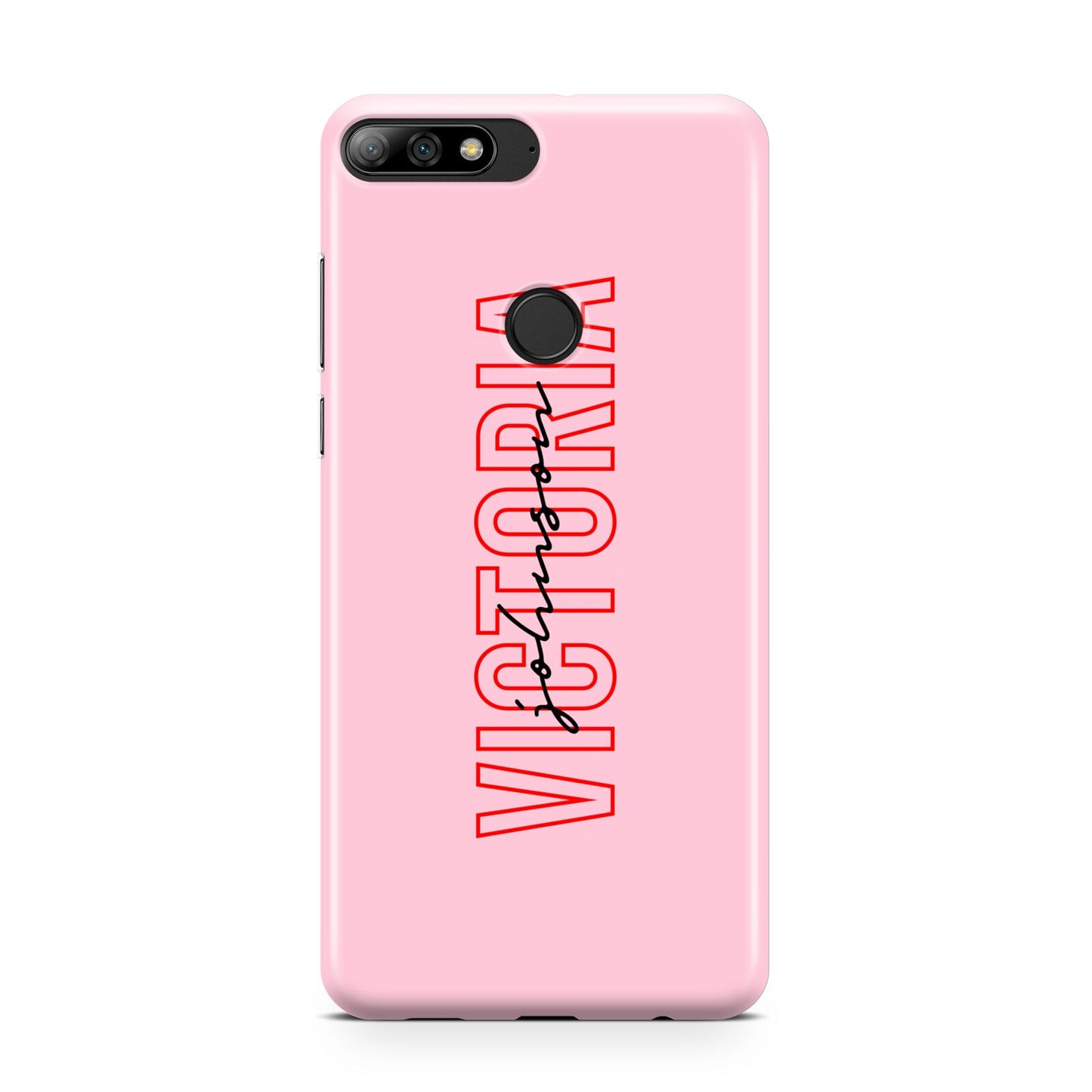 Personalised Pink Red Names Huawei Y7 2018