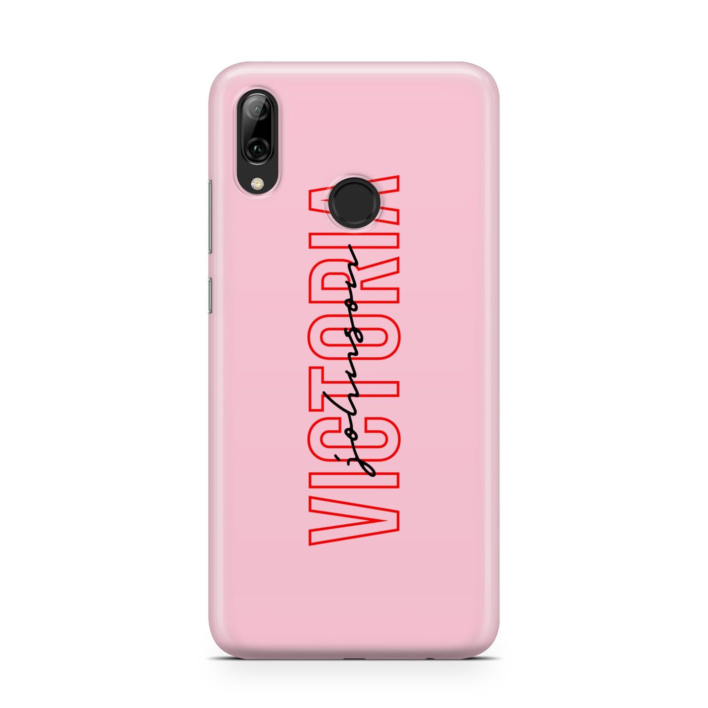 Personalised Pink Red Names Huawei Y7 2019