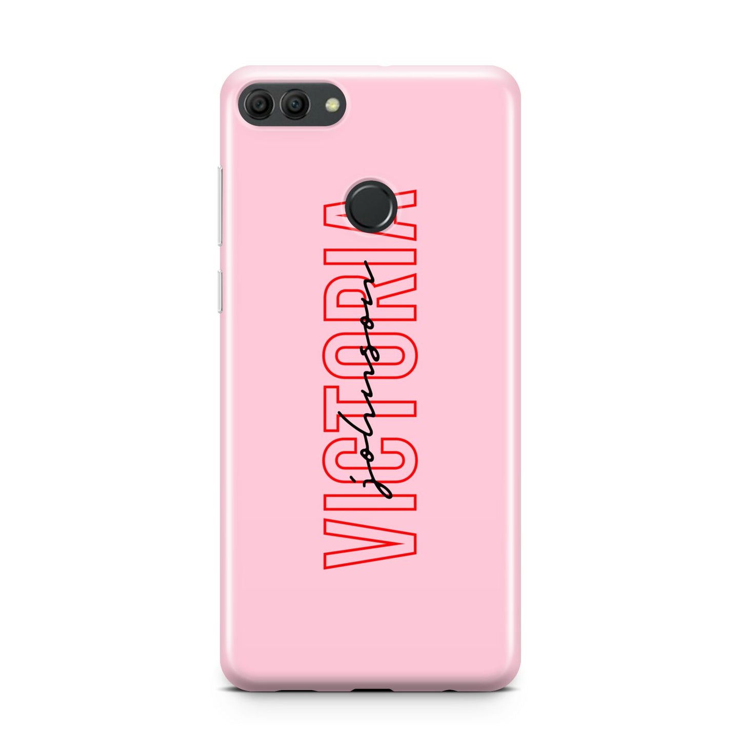 Personalised Pink Red Names Huawei Y9 2018