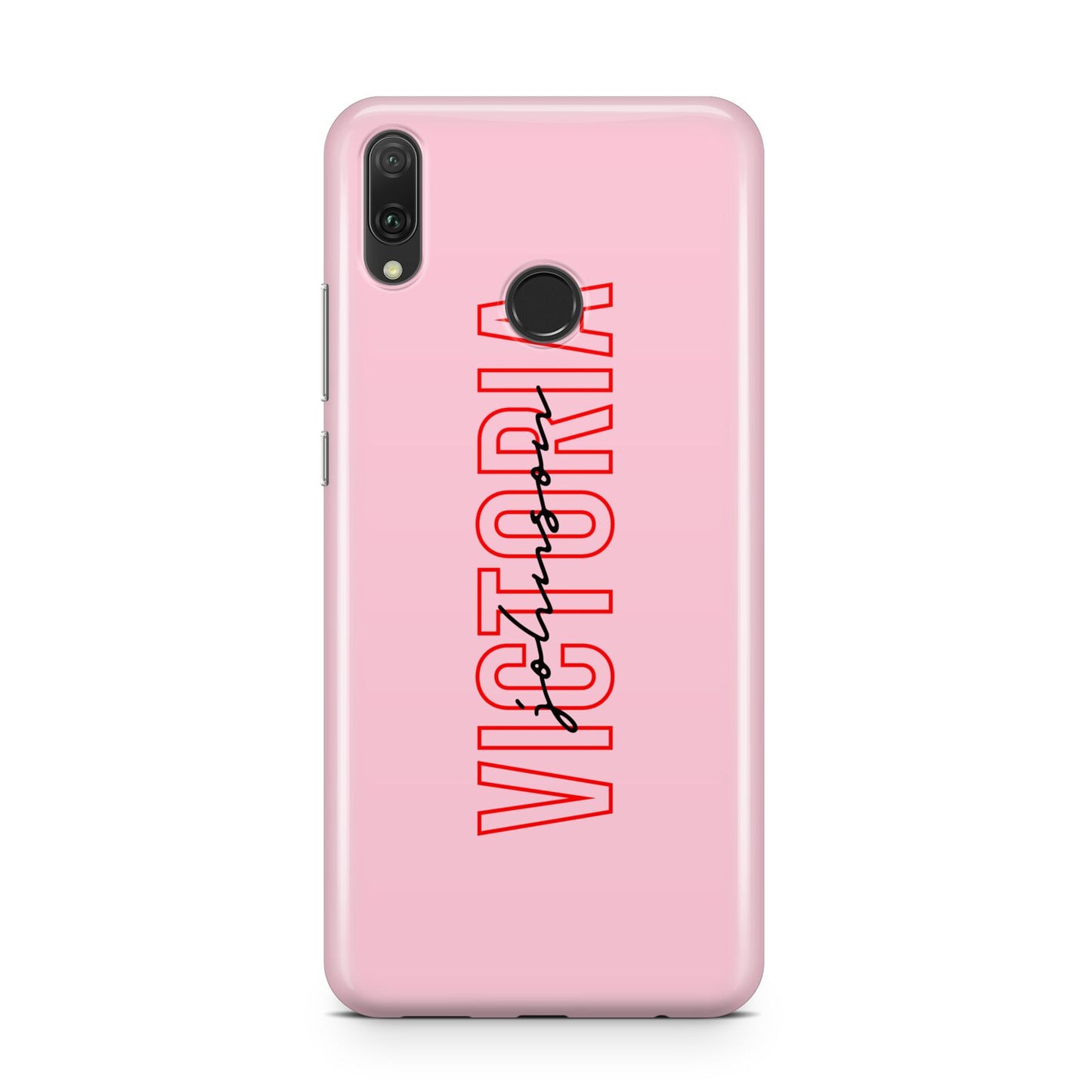 Personalised Pink Red Names Huawei Y9 2019