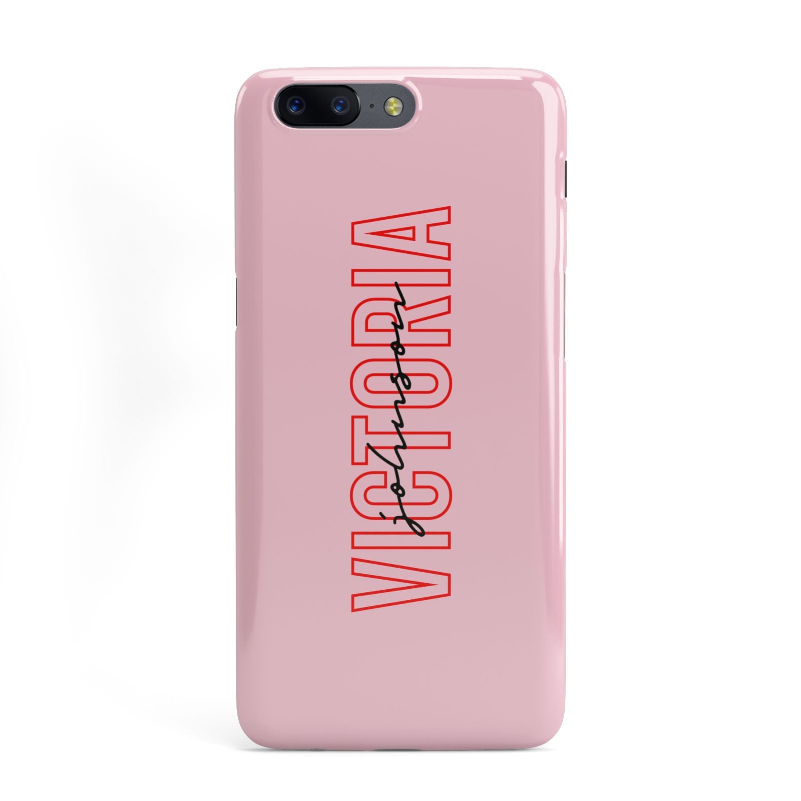 Personalised Pink Red Names OnePlus Case
