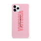 Personalised Pink Red Names iPhone 11 Pro 3D Snap Case