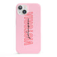 Personalised Pink Red Names iPhone 13 Full Wrap 3D Snap Case