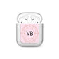 Personalised Pink Rose Gold Initials Geometric AirPods Case