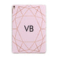 Personalised Pink Rose Gold Initials Geometric Apple iPad Rose Gold Case