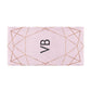 Personalised Pink Rose Gold Initials Geometric Beach Towel Alternative Image