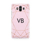 Personalised Pink Rose Gold Initials Geometric Huawei Mate 10 Protective Phone Case
