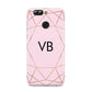 Personalised Pink Rose Gold Initials Geometric Huawei Nova 2s Phone Case