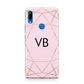 Personalised Pink Rose Gold Initials Geometric Huawei P Smart Z