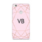 Personalised Pink Rose Gold Initials Geometric Huawei P8 Lite Case