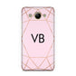 Personalised Pink Rose Gold Initials Geometric Huawei Y3 2017