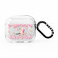 Personalised Pink Seahorse AirPods Clear Case 3rd Gen
