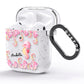 Personalised Pink Seahorse AirPods Glitter Case Side Image