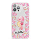 Personalised Pink Seahorse iPhone 13 Pro Max Clear Bumper Case