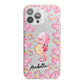 Personalised Pink Seahorse iPhone 13 Pro Max TPU Impact Case with Pink Edges
