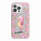Personalised Pink Seahorse iPhone 13 Pro TPU Impact Case with Pink Edges