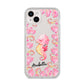 Personalised Pink Seahorse iPhone 14 Plus Clear Tough Case Starlight