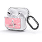 Personalised Pink Silver AirPods Glitter Case 3rd Gen Side Image